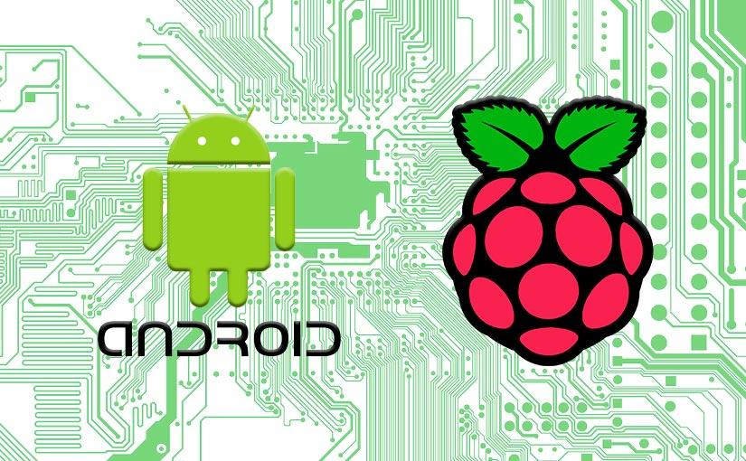 Logos de Android y Raspberry Pi