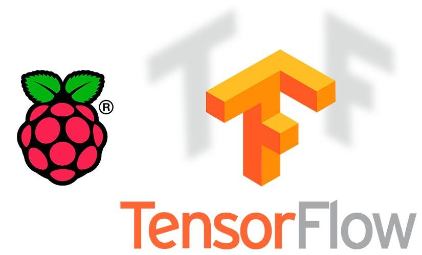 Imagen con los logos de TensorFlow y Raspberry Pi