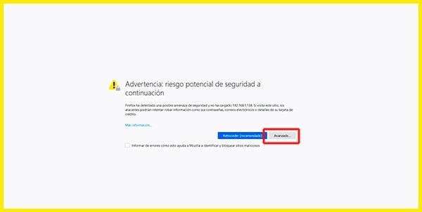 Error de certificados al realizar la conexión remota a la Raspberry Pi a través de Webmin