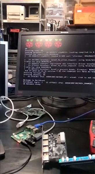 Primera prueba de PCI express funcionando en una Raspberry Pi 4