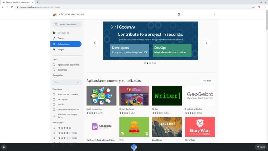 Store de Chrome OS en FydeOS