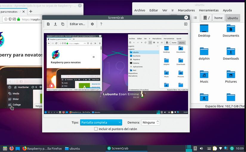 Ubuntu 19.10 ejecutado en una Raspberry Pi 4