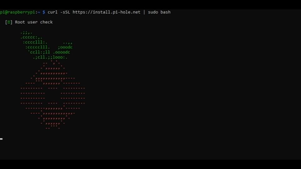 Ejecutando el script de instalación de Pi-hole
