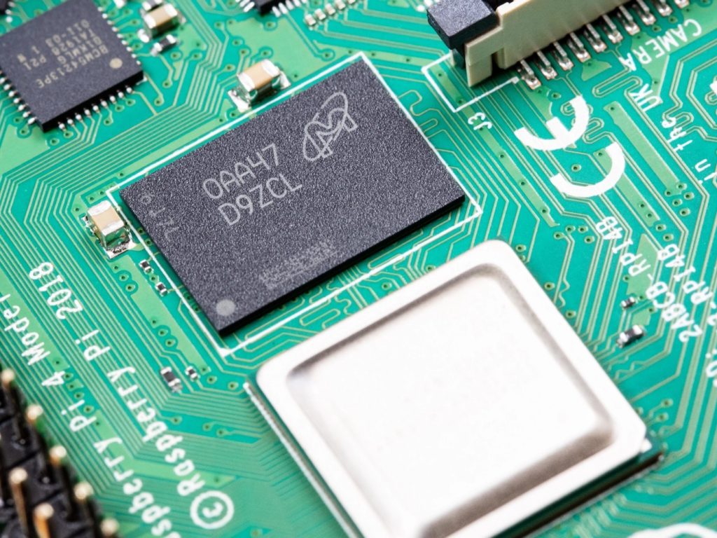 Chip de 8GB de RAM de la Raspberry Pi 4B